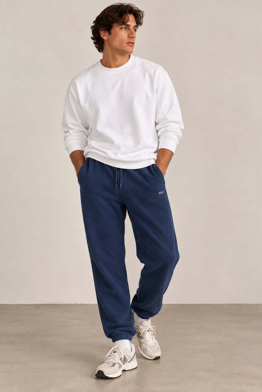 Patagonia Lightweight Synchilla Fleece Pants Blue Size Large